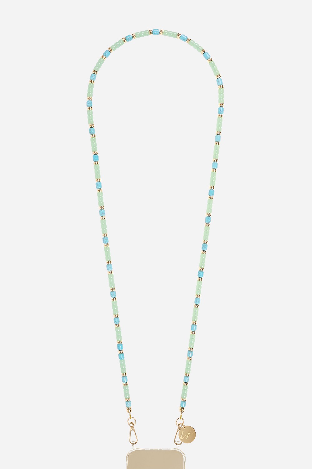 Chaine Longue Evy Turquoise 120 cm