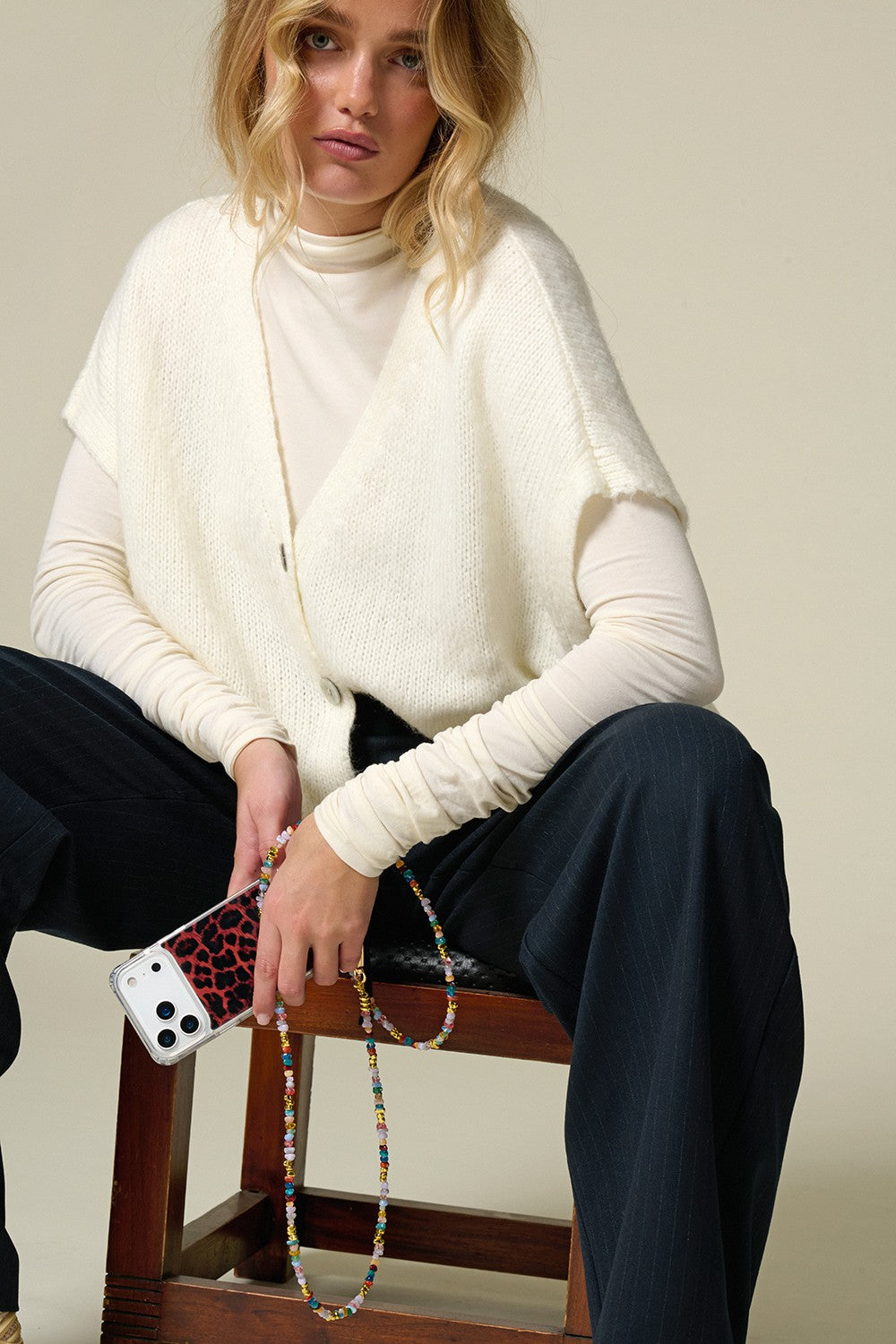 Chaine Longue Liviya Multicolore 120 cm