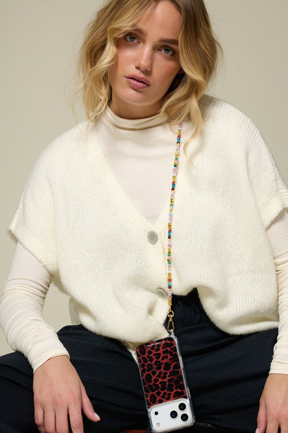 Chaine Longue Liviya Multicolore 120 cm