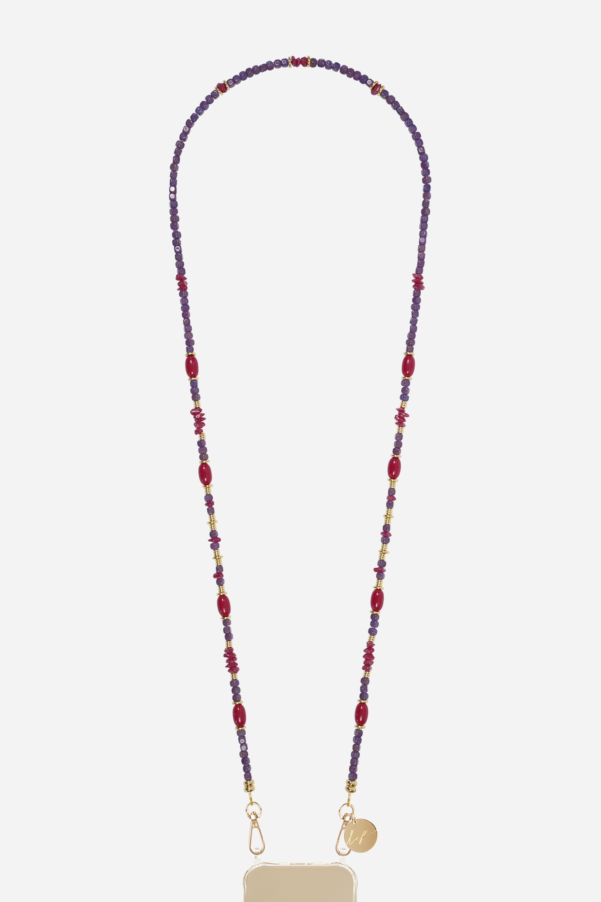 Chaine Longue Moira Violet 120 cm