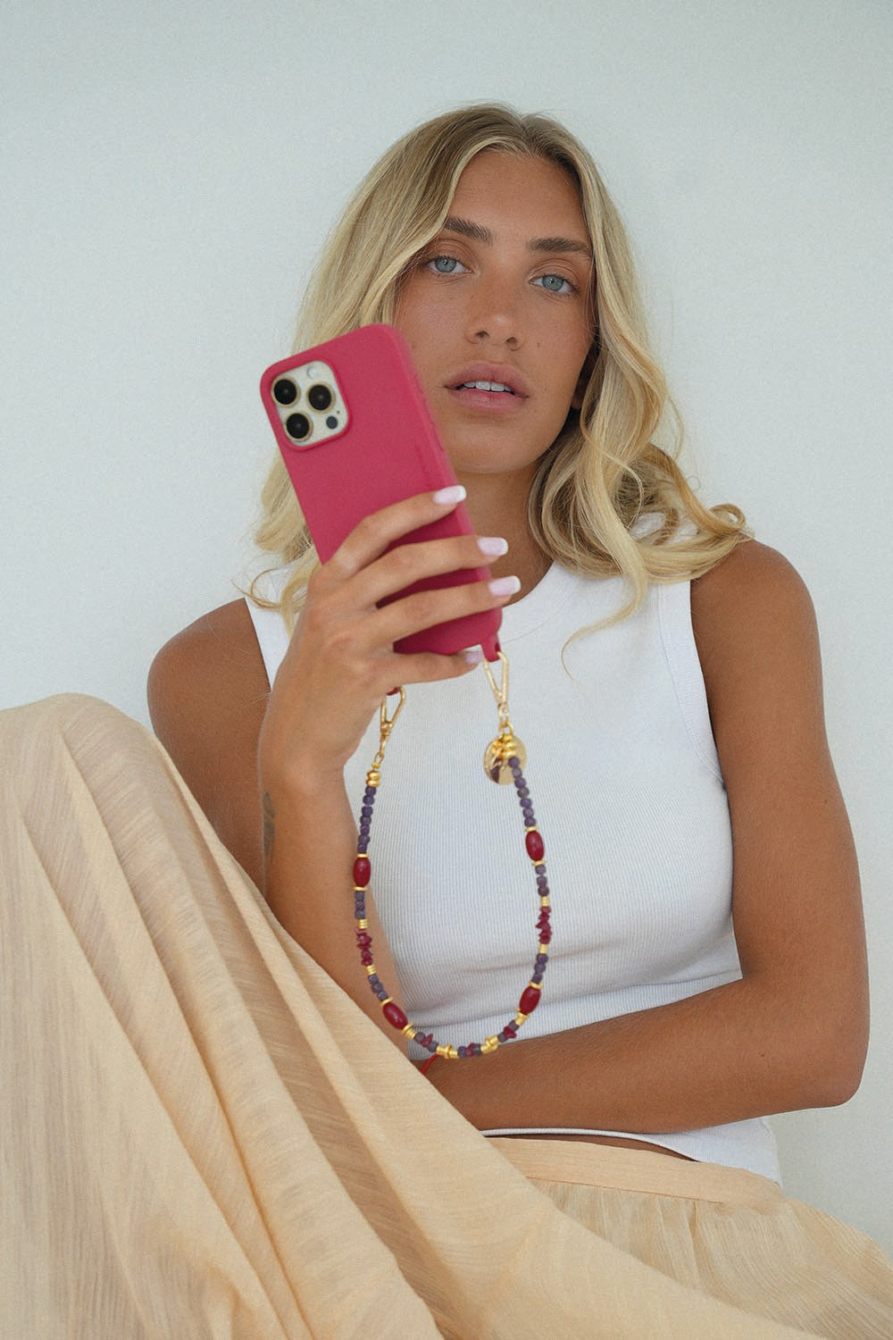 Chaine Courte Moira Violet 40 cm