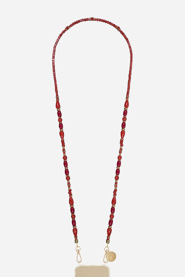 Chaine Longue Francesca Rouge 120 cm
