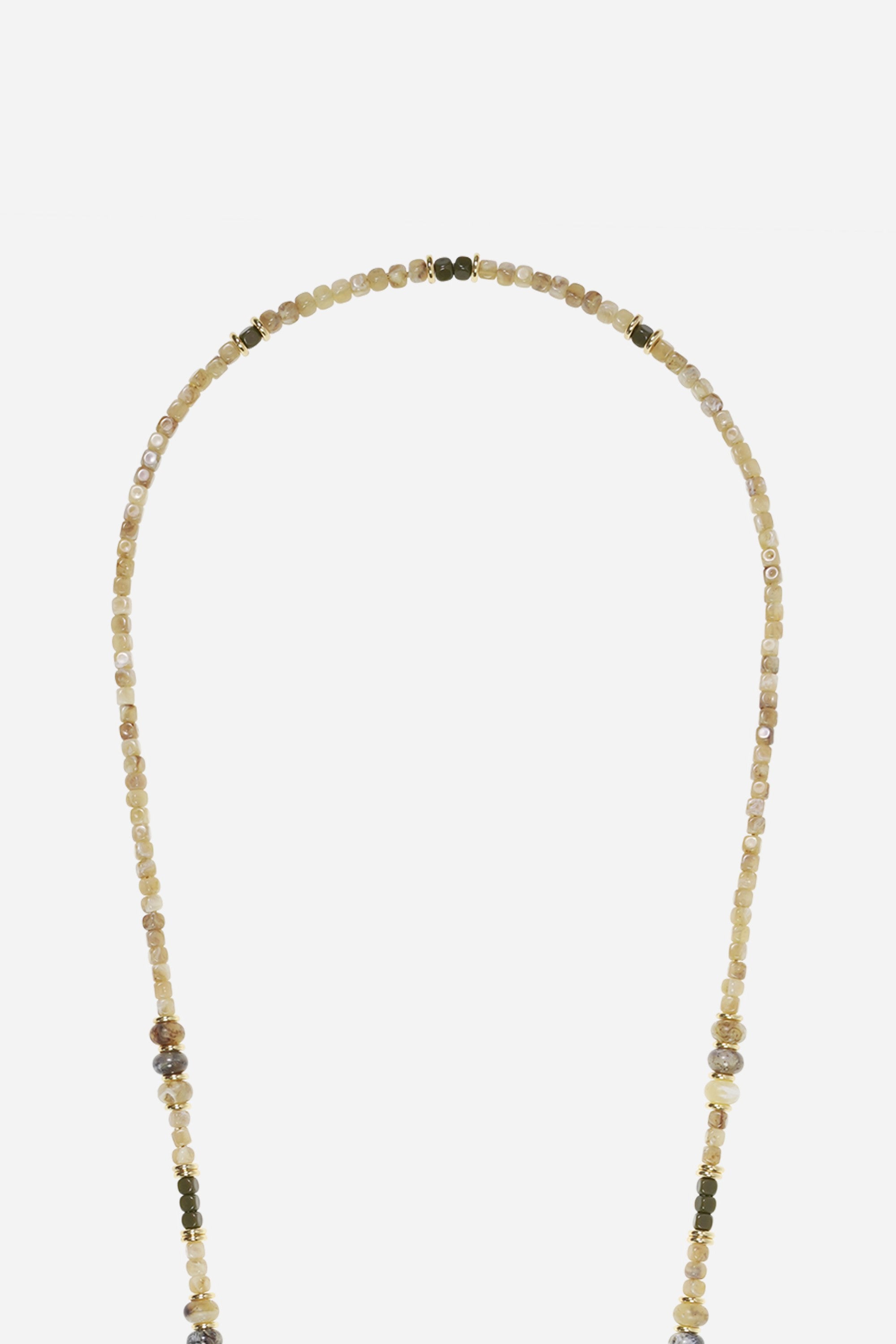 Chaine Longue Rosaria Kaki 120 cm