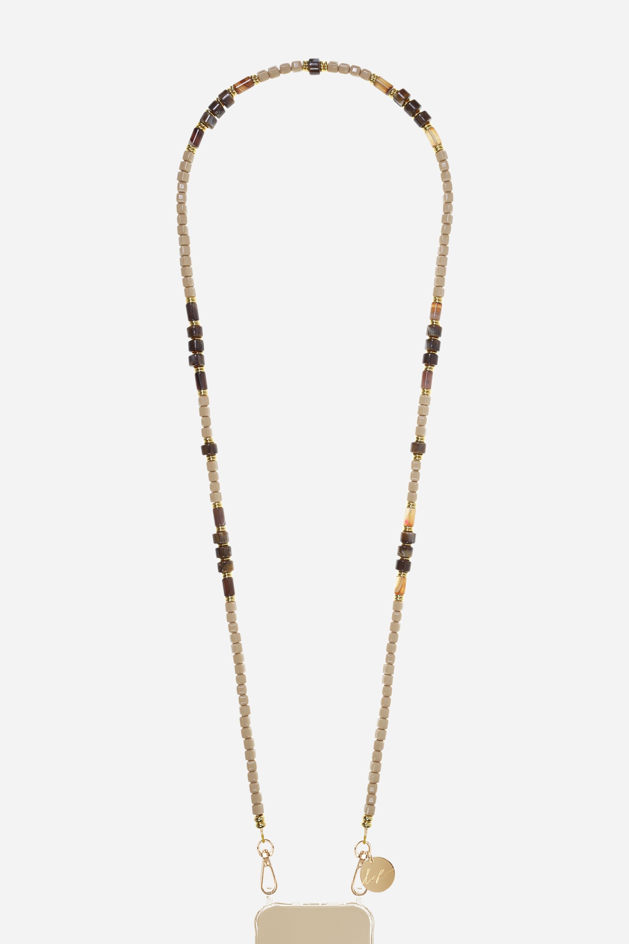 Chaine Longue Clara Beige 120 cm