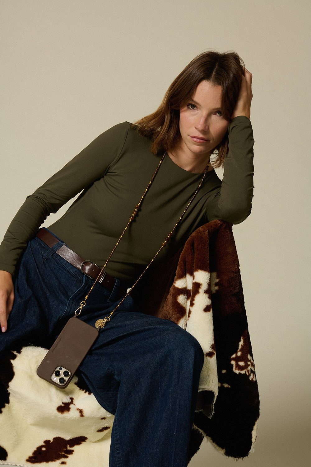 Chaine Longue Iris Bronze 120 cm