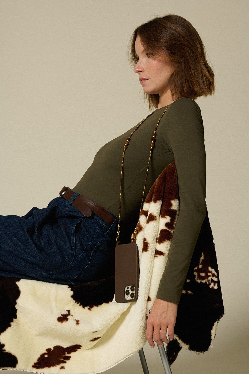 Chaine Longue Iris Bronze 120 cm