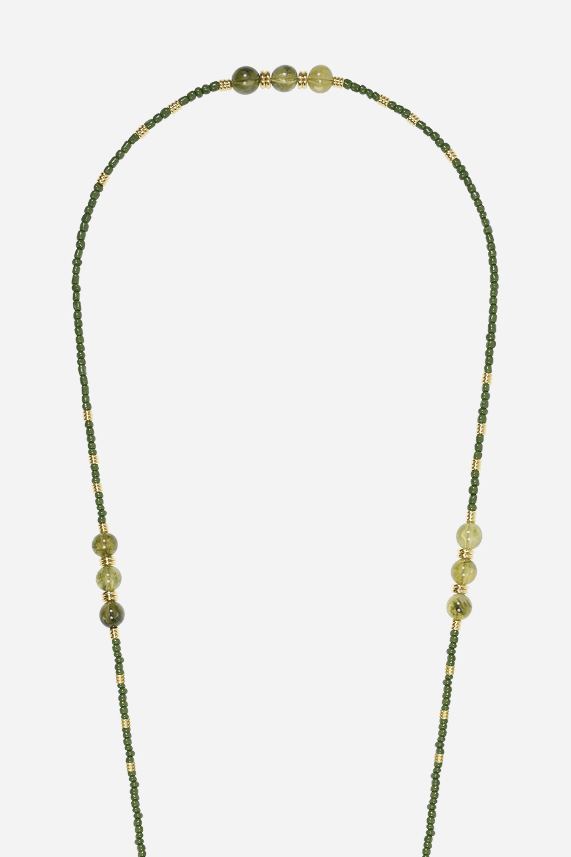 Chaine Longue Iris Kaki 120 cm