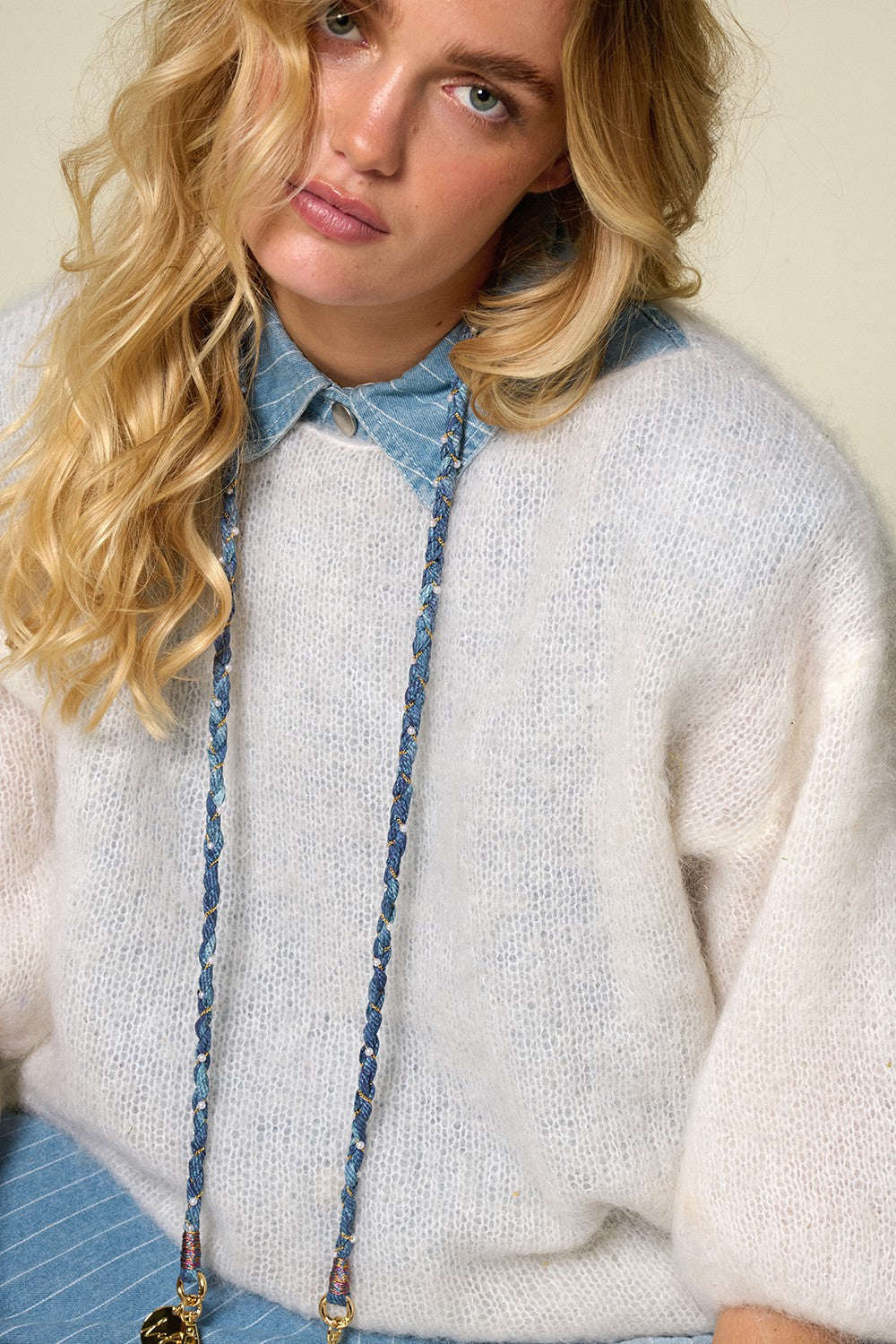 Chaine Longue Doha Bleu 120 cm