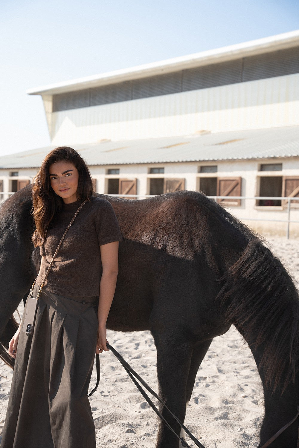 Chaine Longue Doha Marron 120 cm