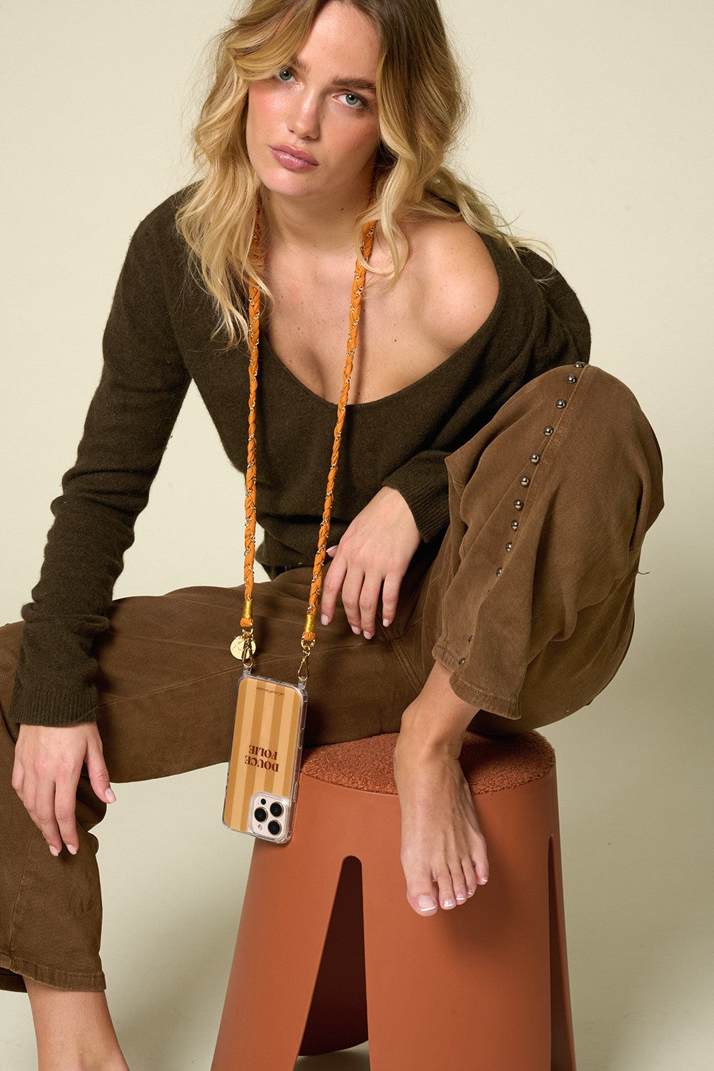 Chaine Longue Doha Ocre 120 cm