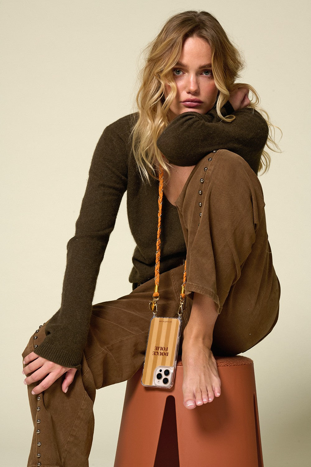 Chaine Longue Doha Ocre 120 cm