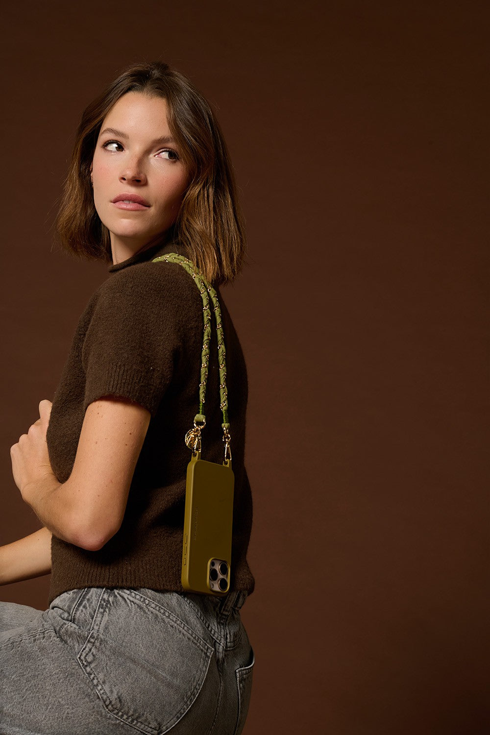 Chaine Longue Doha Kaki 120 cm