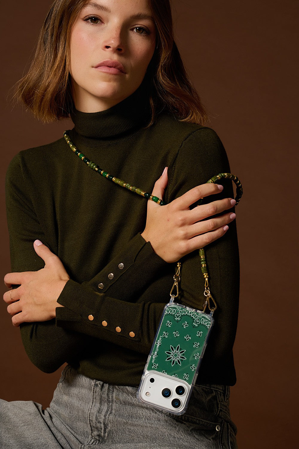 Chaine Longue Dakota Vert 120 cm