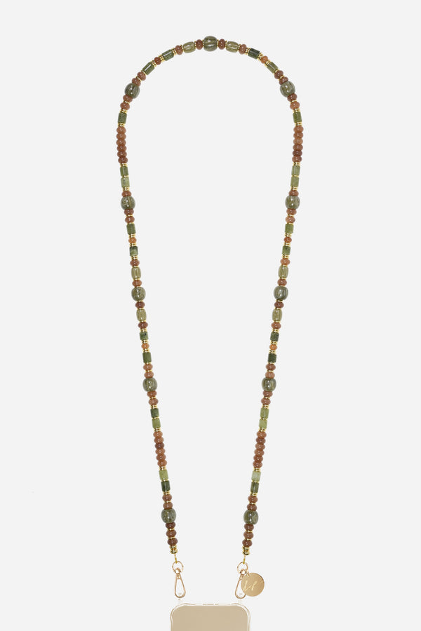 Chaine Longue Victoria Marron 120 cm