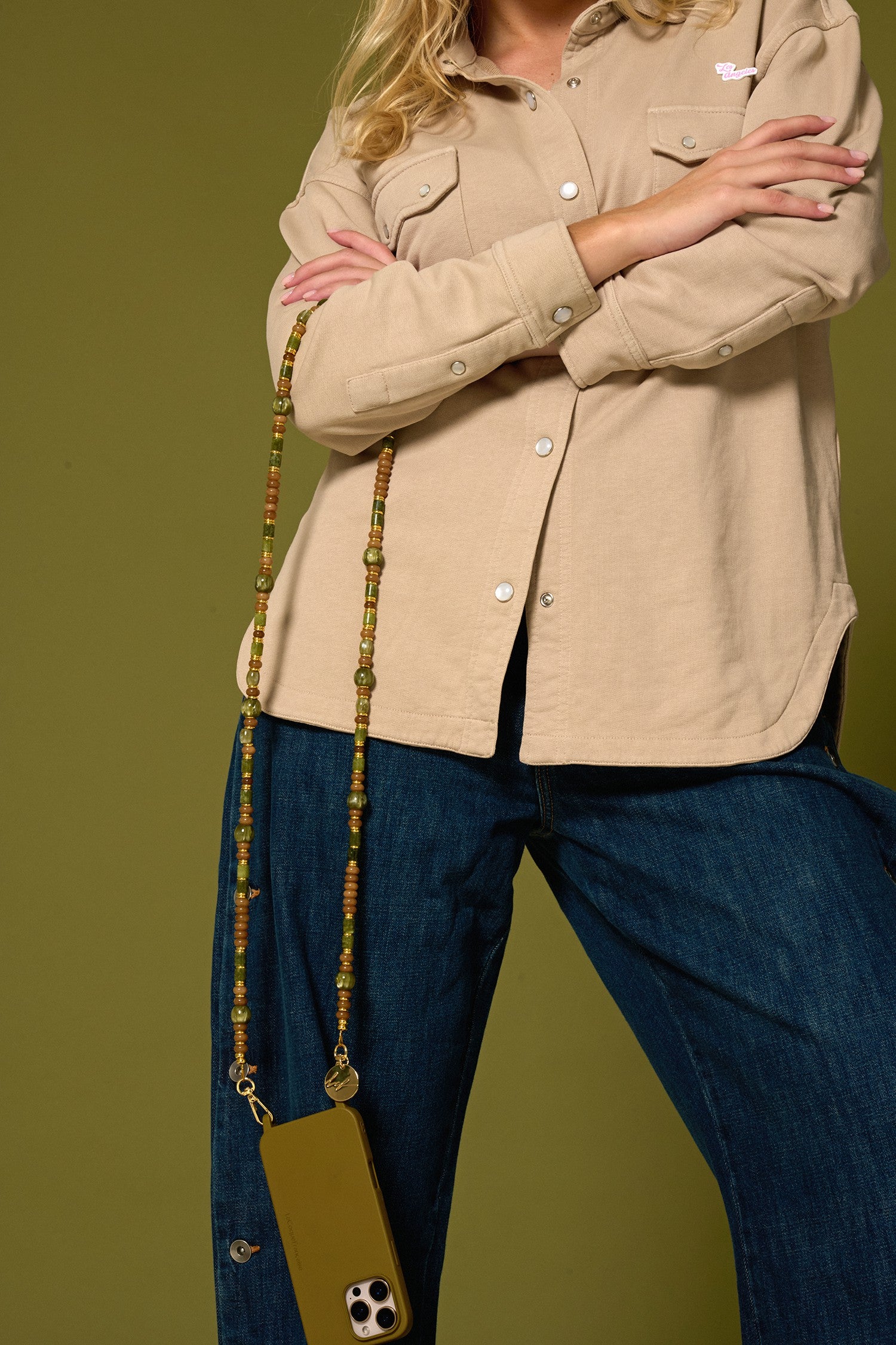 Chaine Longue Victoria Marron 120 cm