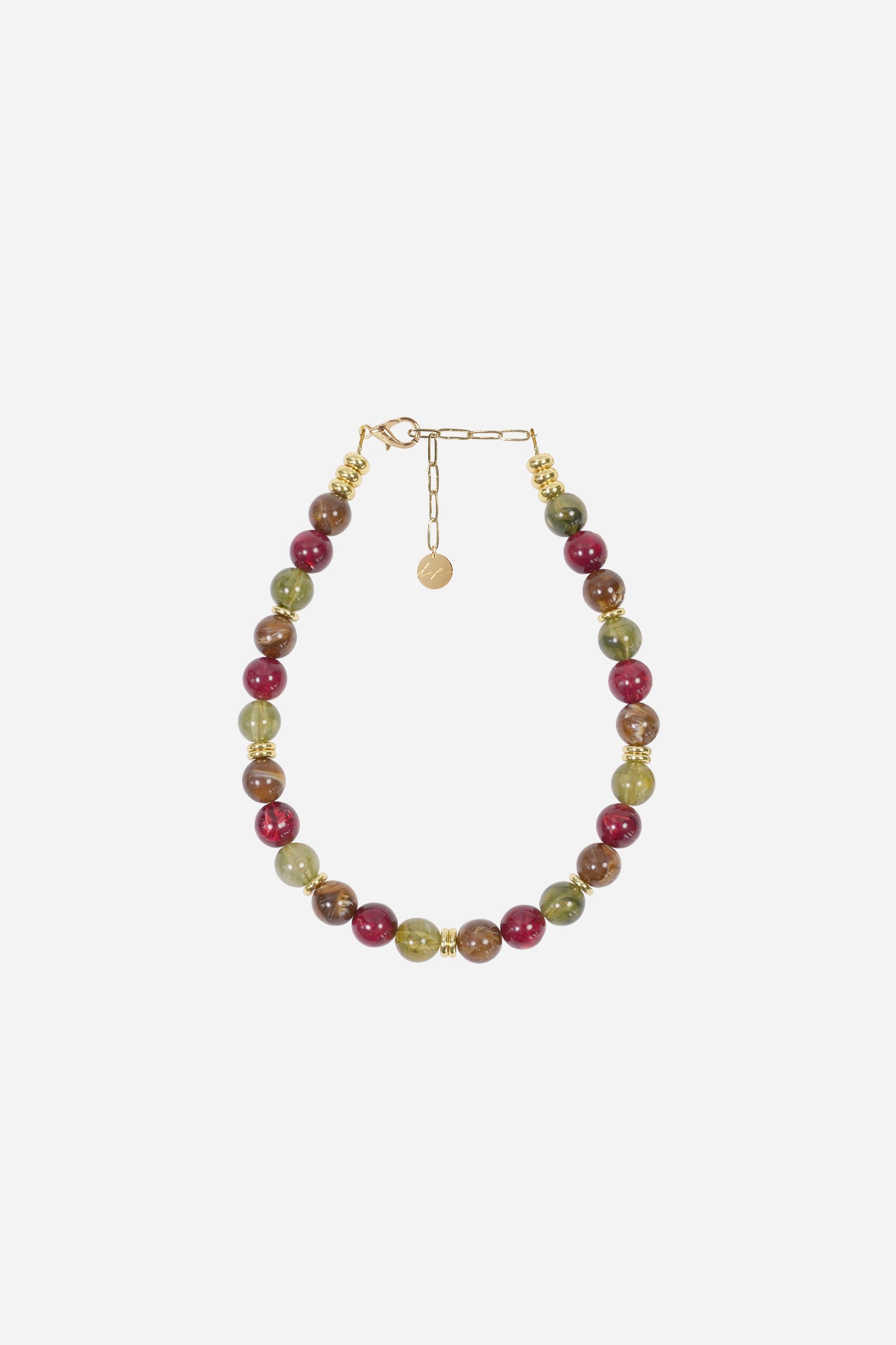 Bijoux Collier Harper Kaki 40 cm