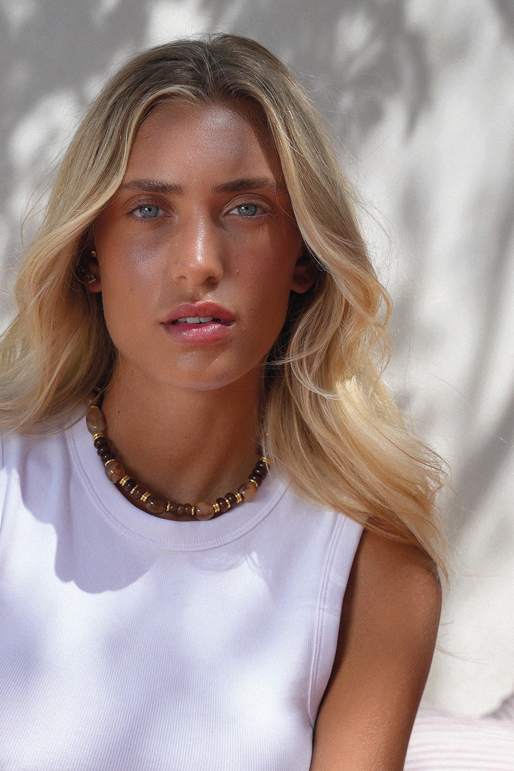 Bijoux Collier Madison Marron 40 cm