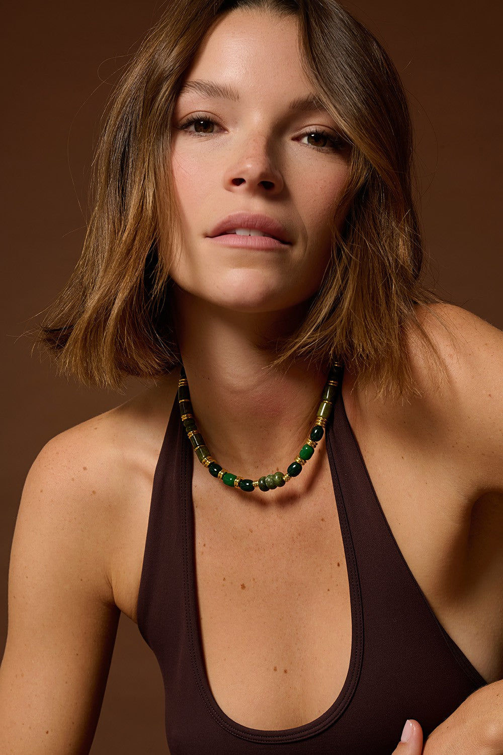 Bijoux Collier Dakota Vert 40 cm