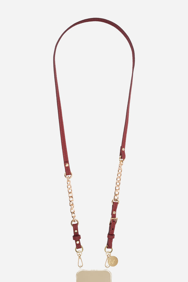 Chaine Longue Brooke Bordeaux 120 cm