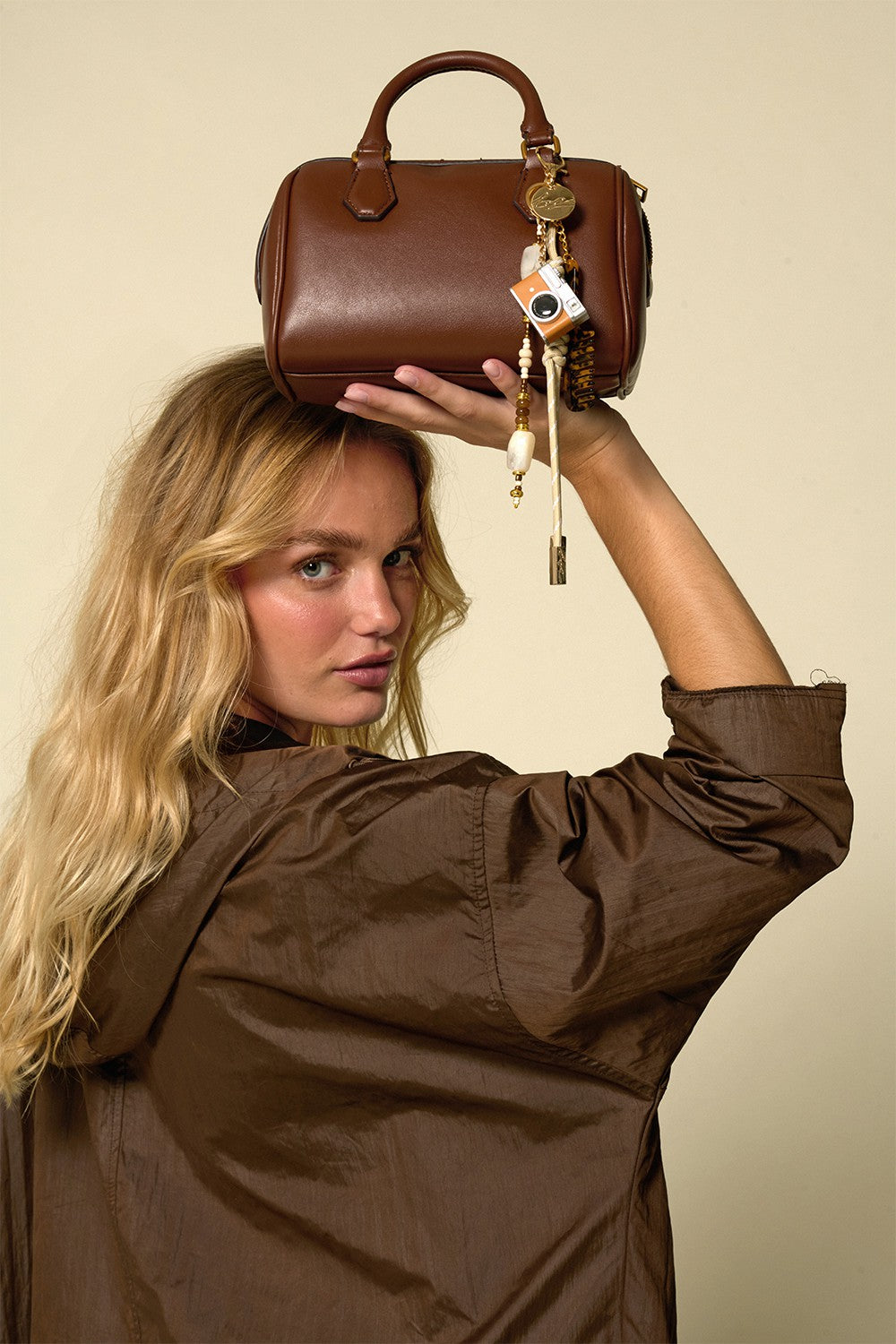 Bijoux Sac Bobby Beige 30 cm