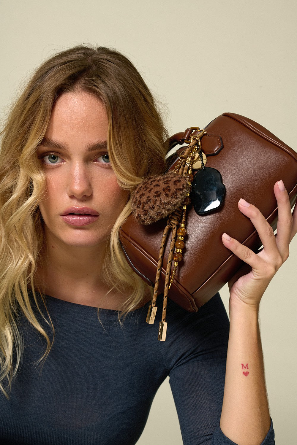 Bijoux Sac Bobby Taupe 30 cm