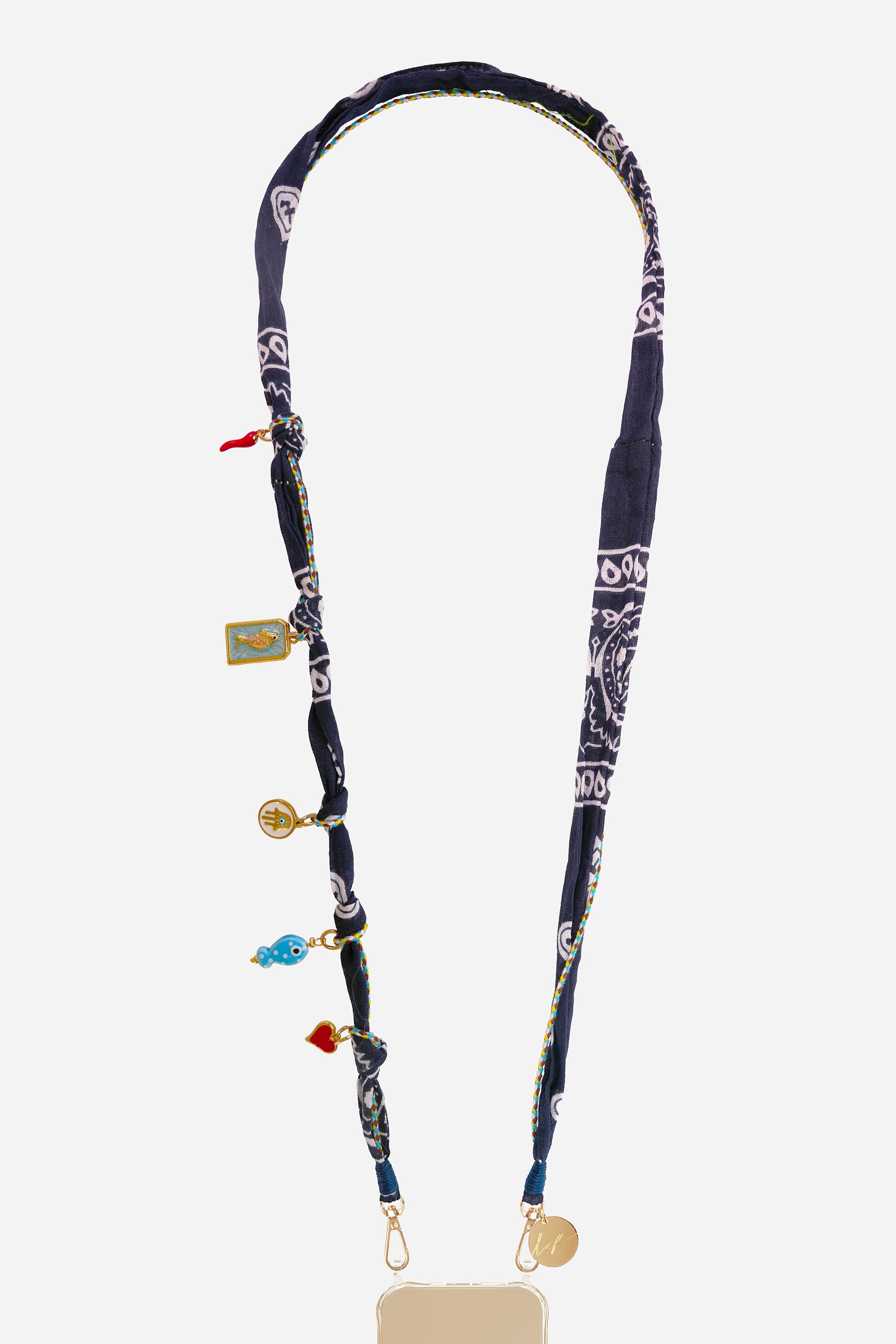 Chaine Longue Laia Bleu 120 cm