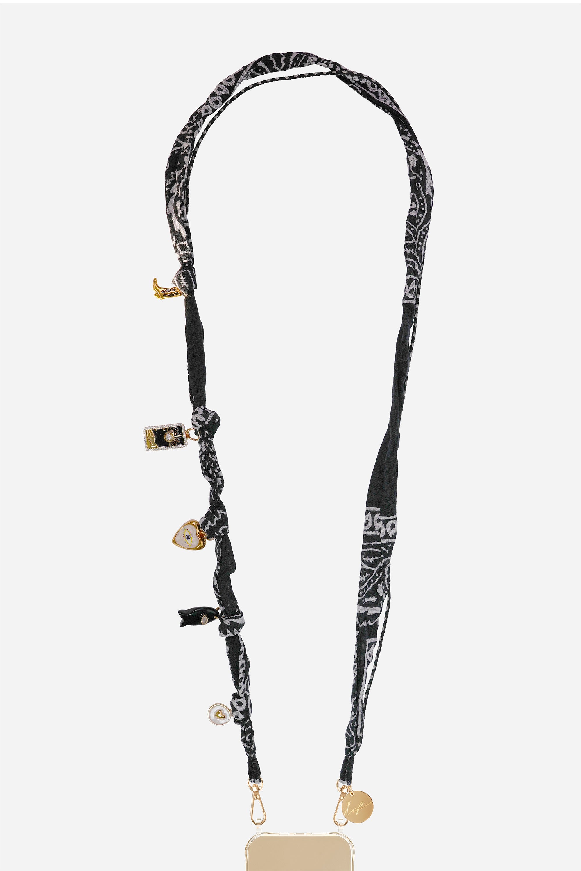 Laia Long Chain, Black, 120 cm