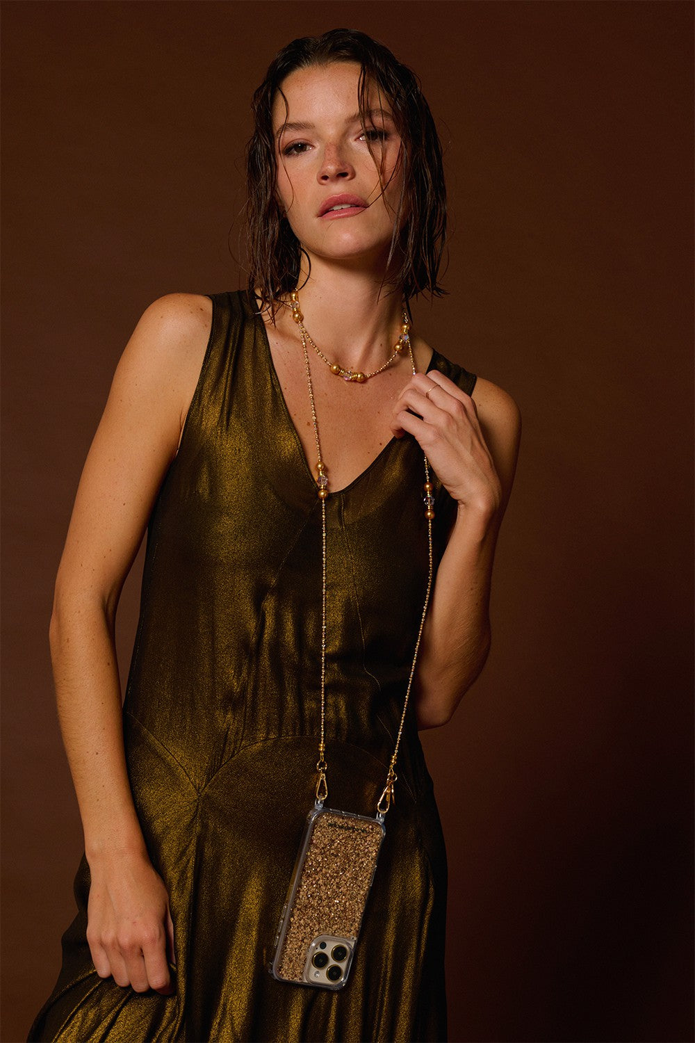 Chaine Longue Anastasia Dore 120 cm