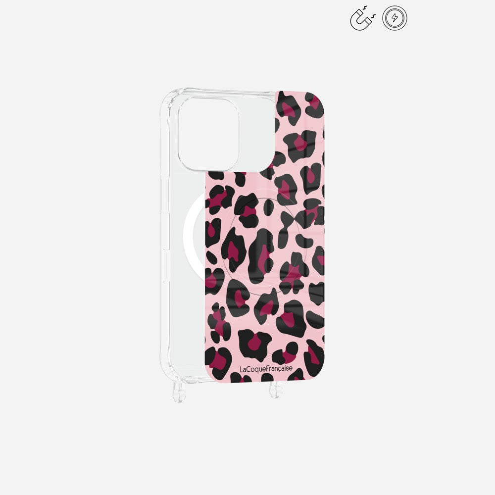 Plaque Magnetique Imprimee Leopard Rose Et Bordeaux - 7