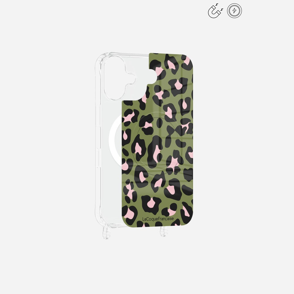 Plaque Magnetique Imprimee Leopard Kaki Et Rose - 9