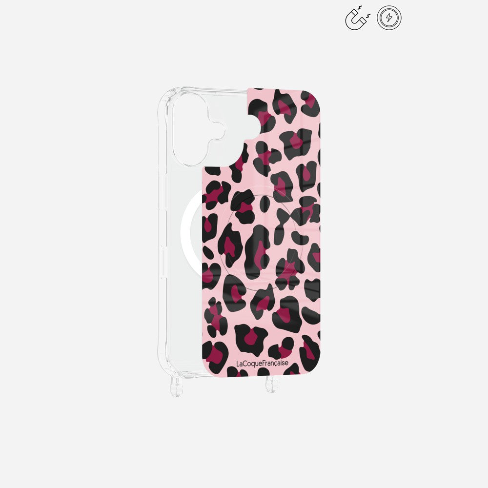 Plaque Magnetique Imprimee Leopard Rose Et Bordeaux - 9
