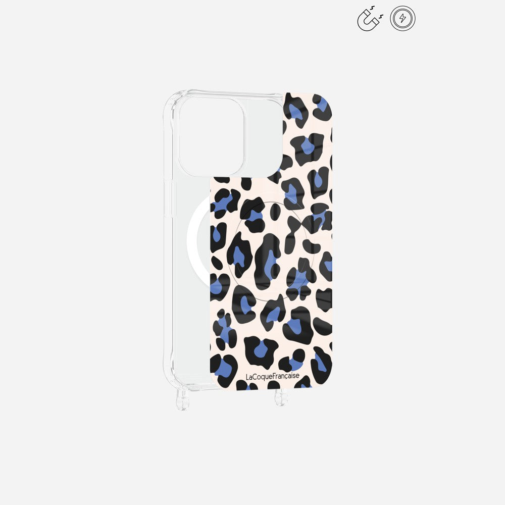 Leopard Print Magnetic Plate Beige and Blue