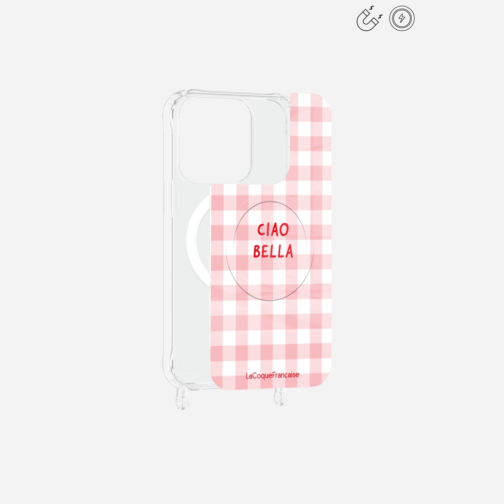 Printed Magnetic Plate Ciao Bella Vichy Pink