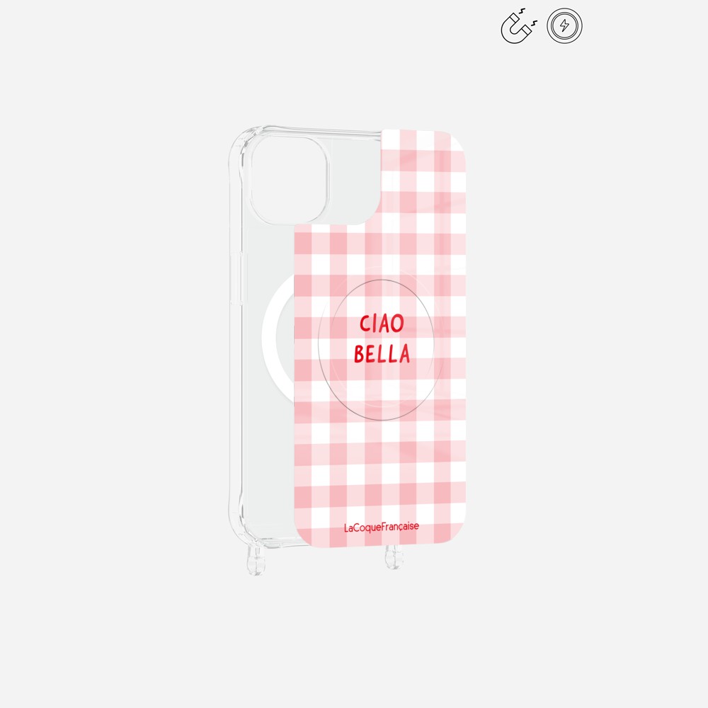 Plaque Magnetique Imprimee Ciao Bella Vichy Rose - 17