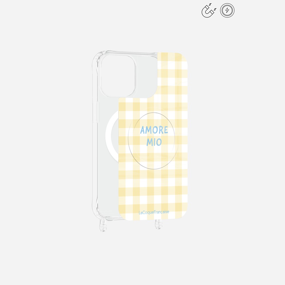 Plaque Magnetique Imprimee Amore Mio Vichy Jaune - 19
