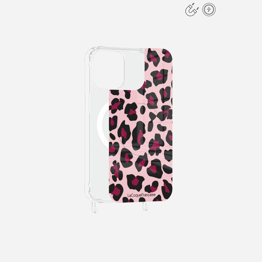 Plaque Magnetique Imprimee Leopard Rose Et Bordeaux - 19