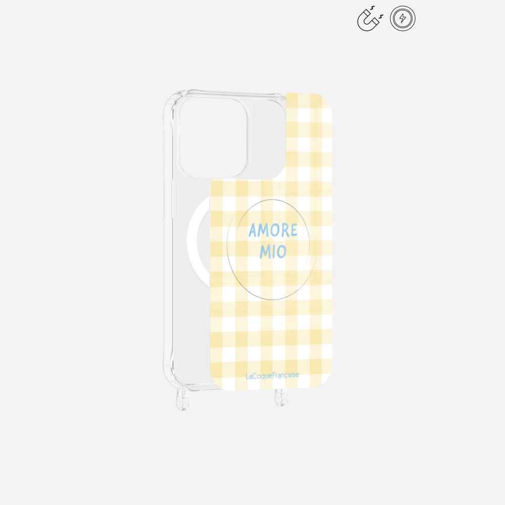 Plaque Magnetique Imprimee Amore Mio Vichy Jaune - 18