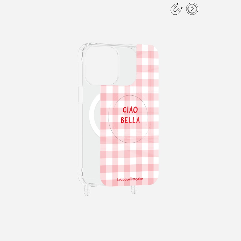 Plaque Magnetique Imprimee Ciao Bella Vichy Rose - 18