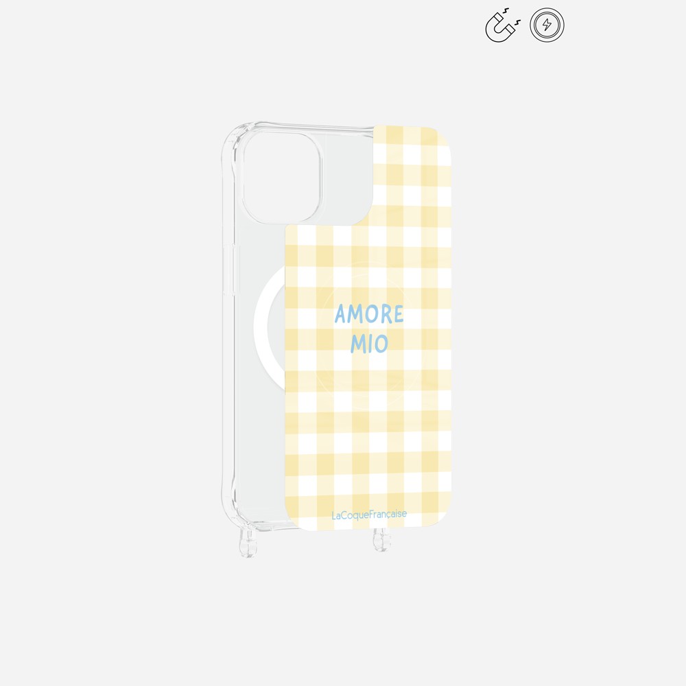 Plaque Magnetique Imprimee Amore Mio Vichy Jaune - 20