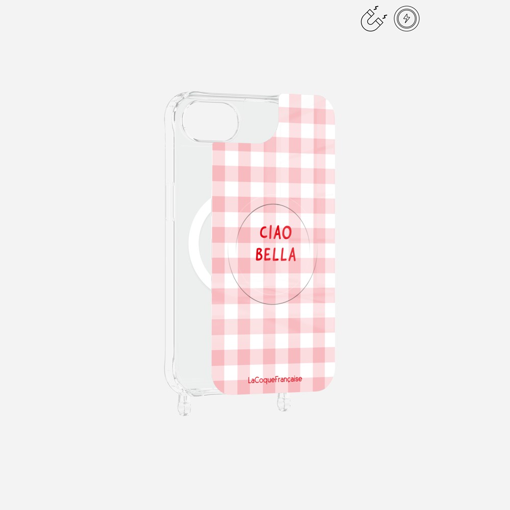 Printed Magnetic Plate Ciao Bella Vichy Pink