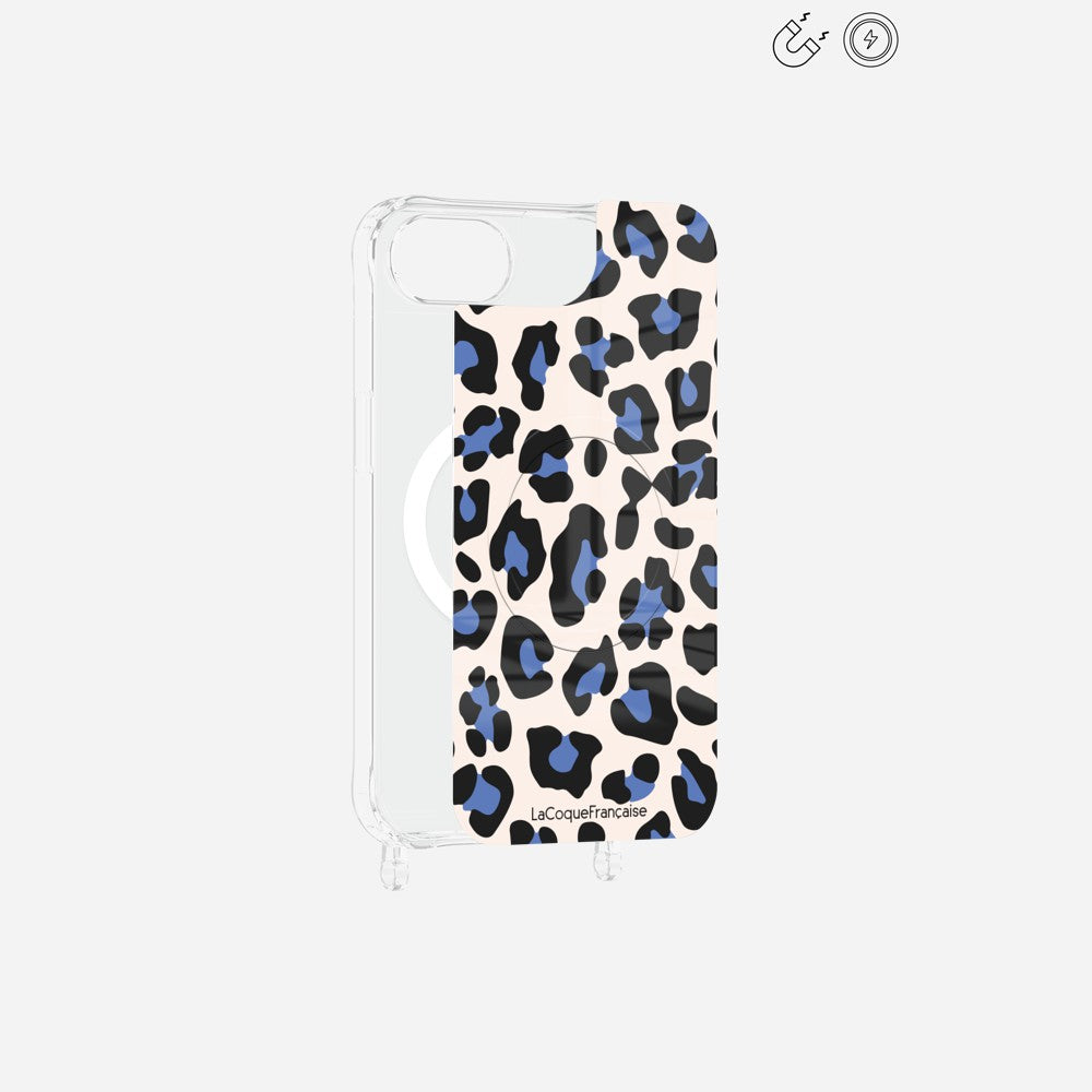 Leopard Print Magnetic Plate Beige and Blue