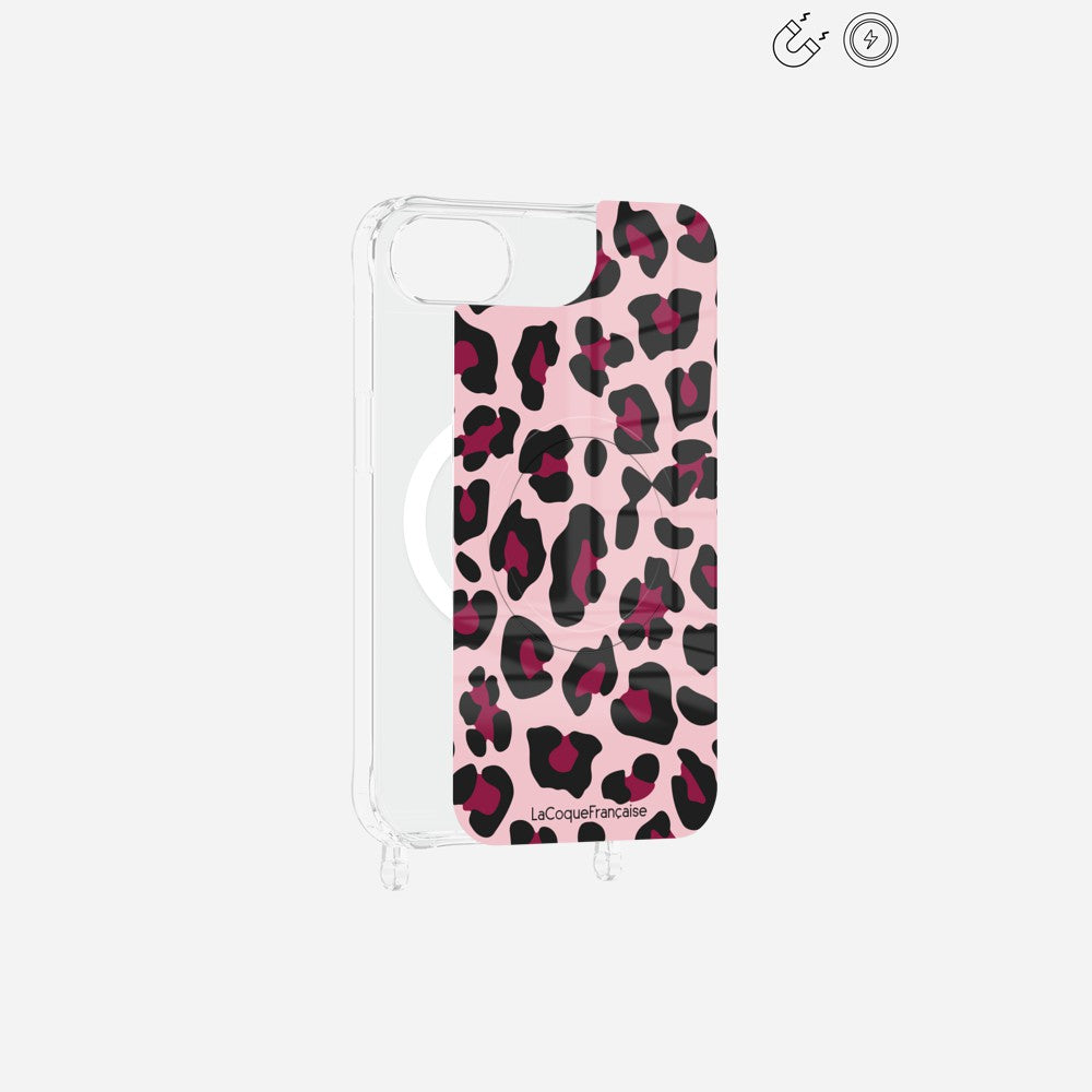 Plaque Magnetique Imprimee Leopard Rose Et Bordeaux