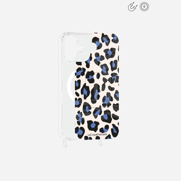 Plaque Magnetique Imprimee Leopard Beige Et Bleu - 5