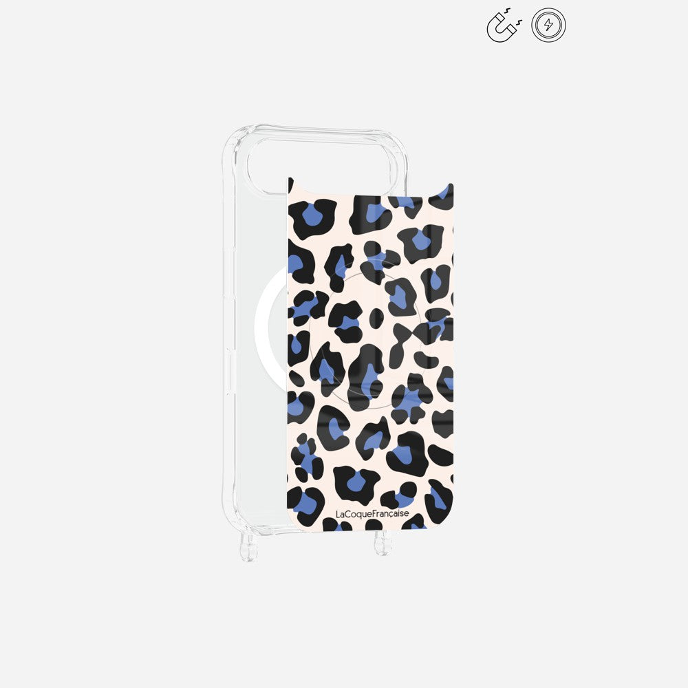 Plaque Magnetique Imprimee Leopard Beige Et Bleu
