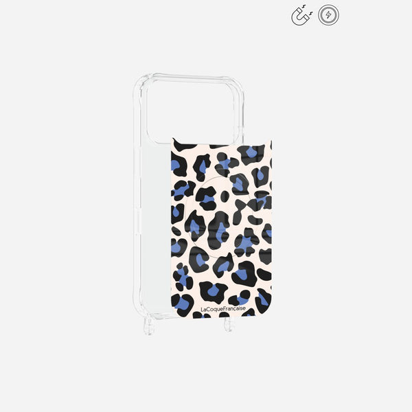 Plaque Magnetique Imprimee Leopard Beige Et Bleu - 3