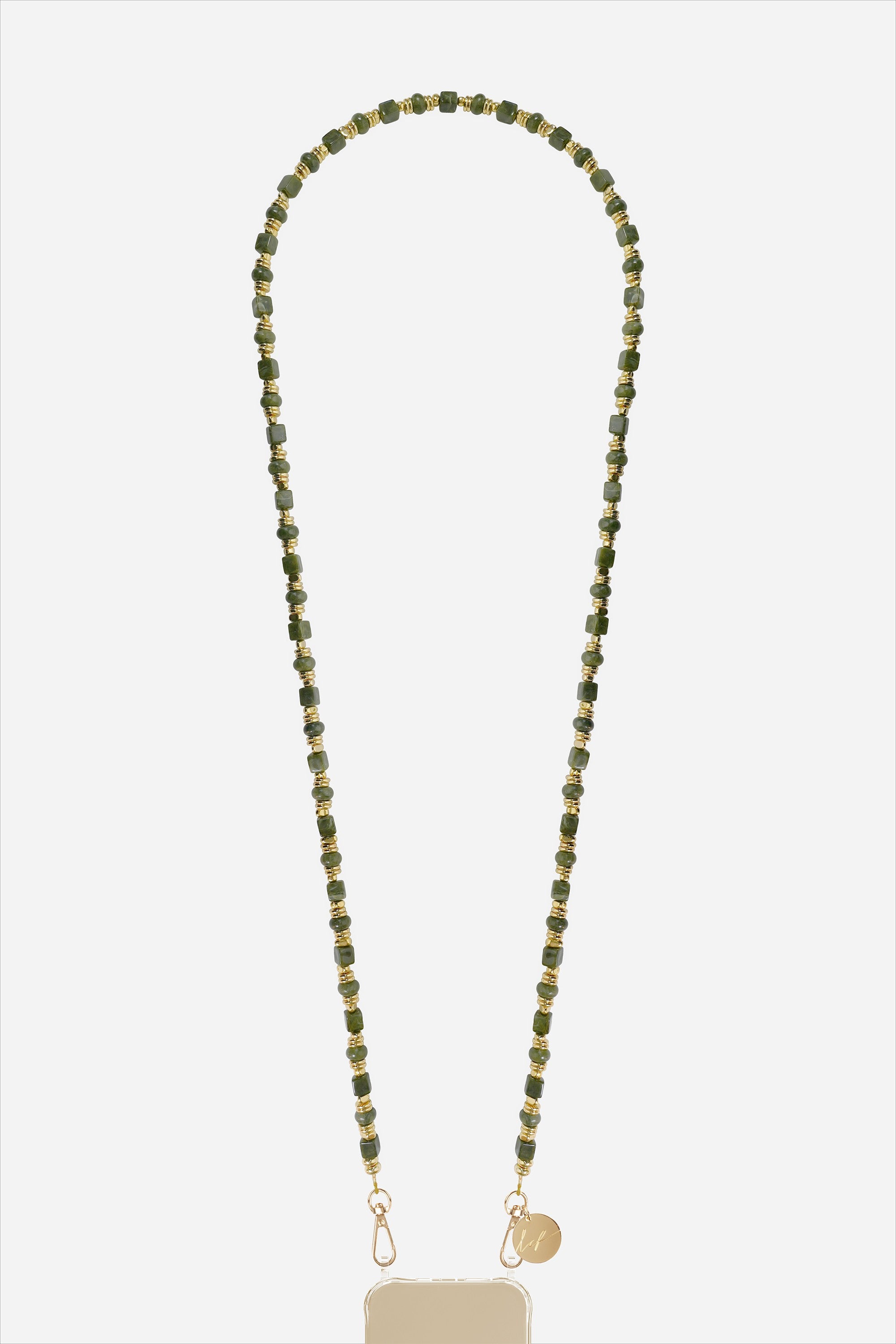 Chaine Longue Jeanne Kaki 120 cm