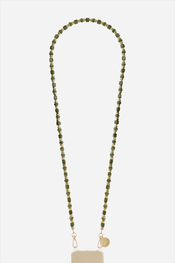 Chaine Longue Jeanne Kaki 120 cm