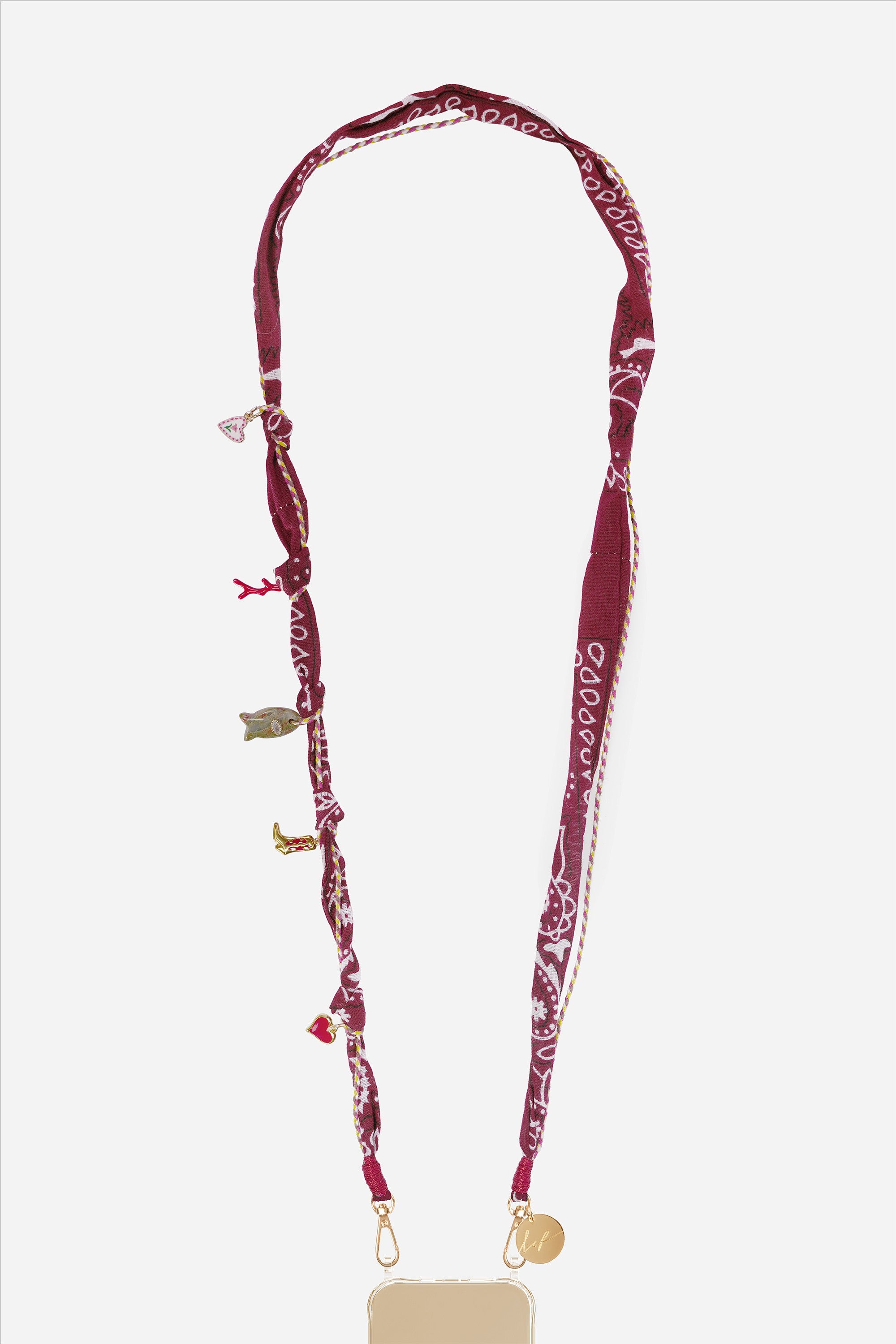 Chaine Longue Laia Bordeaux 120 cm