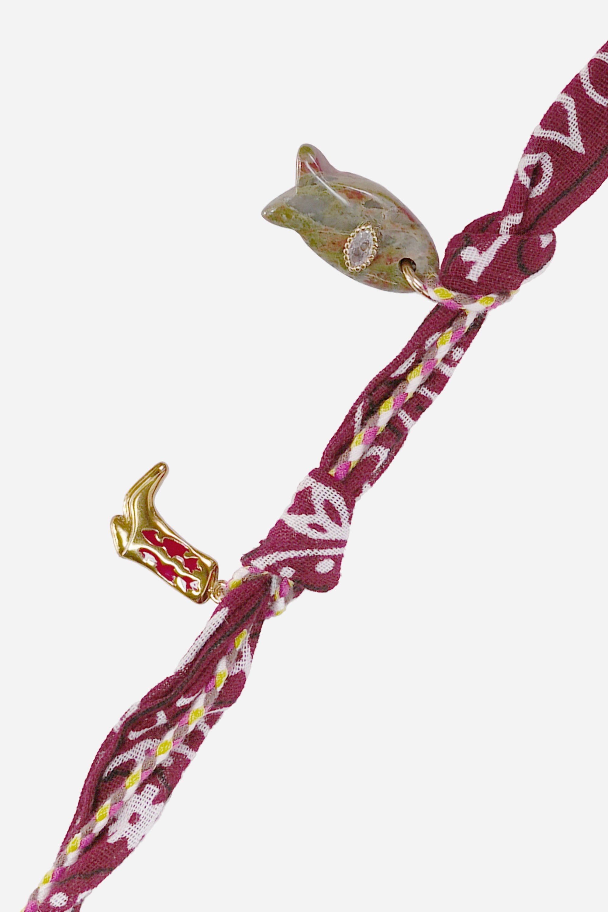 Chaine Longue Laia Bordeaux 120 cm