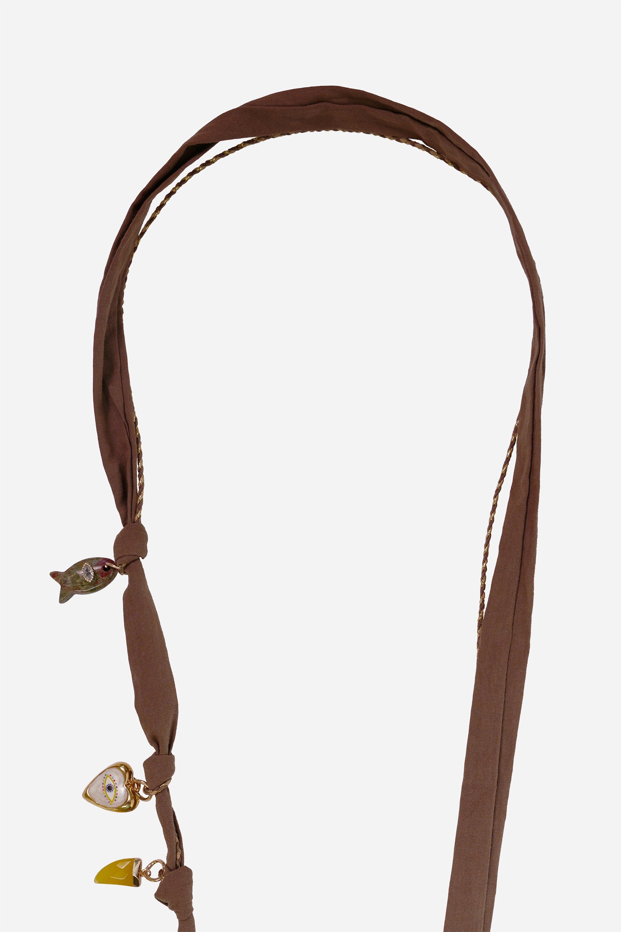 Chaine Longue Laria Marron 120 cm